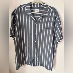 Goodfellow & Co Men's Charcoal and White Striped Shirt